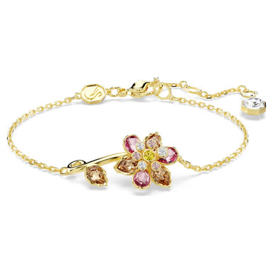 idyllia-bracelet--mixed-cuts--flower--multicolored--gold-tone-plated-swarovski-5732423-1