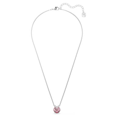 bella-v-pendant--round-cut--pink--rhodium-plated-swarovski-5734230-2