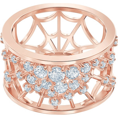 Swarovski Crystal Precisely Motif Ring, White, Rose-Gold 5496490