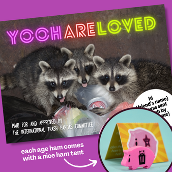 yooh are loved trash pandas