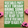 invitation to kate's vegetables party