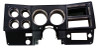 Dash Instrument Bezel Black With Chrome Trim, without AC 1981-83 Chevy & GMC Pickup Suburban & Blazer ea