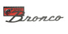 1967-77 Bronco "Sport Bronco" Black Chrome Fender Emblems, ea.