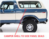 1978-79 Bronco Camper Shell to Side Panel Seals, pr.