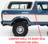 1978-96 Bronco Camper Shell to Roof Seal Mounts on Shell, ea.