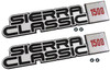 1981-87 GMC Truck Fender Emblems "SIERRA CLASSIC 1500", pr.