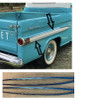 1958-59 Chevy Truck Shortbed Fleetside Bedside Stainless Moldings,  4pc Does Both Sides