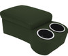 Universal Green Bench Seat Console w/ 2 Chrome Cup Holders & Safety Strap, ea.