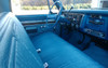 1969-70 Chevy Truck Bright Blue Walrus Grain Vinyl w/ Scroll Pattern Bench Seat Cover Set