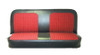 1971-72  Chevy, GMC Truck Black Vinyl w/ Red & Black Houndstooth Bench Seat Cover Set