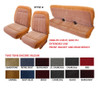1988-95 Chevy Truck Extended Cab Seat Cover Set - Style A Front Bucket and Rear Bench Encore Velour Two Tone