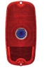 1960-66 Chevy/GMC Fleetside Tail Lamp Lens, Red Lens w/Bowtie, w/Bluedot, fits RH or LH, ea.