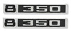 1969-72 Chevy/GMC Truck Fender Side Emblem "8-350" with fasteners, pr.