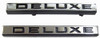 1971-72 Chevy/GMC Truck Fender Side Emblem "DELUXE" with fasteners, pr.
