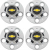 Rally Wheel Center Caps, 5 Lugs With Bowtie, Set. Fits 1974-91 Chevy PU