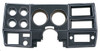 Dash Bezel with AC, Black with Silver Trim and Letters, Fits 1978-80 Chevy PU. (will fit 75-77 if 78-80 lower column cover is used)cover