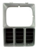 Argent Silver and Black Headlamp Bezel, LH. Fits 1981-82 Chevy Truck w/ Rectangular Headlights.