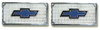 Chevy Truck Aluminum Step Plate (w/ Blue Bow-tie Emblem 10-7/8"X5-3/8:) pr.