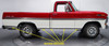 1967-72 Ford Truck Long Wide Bed Rocker Molding Set. (Premium Quality)