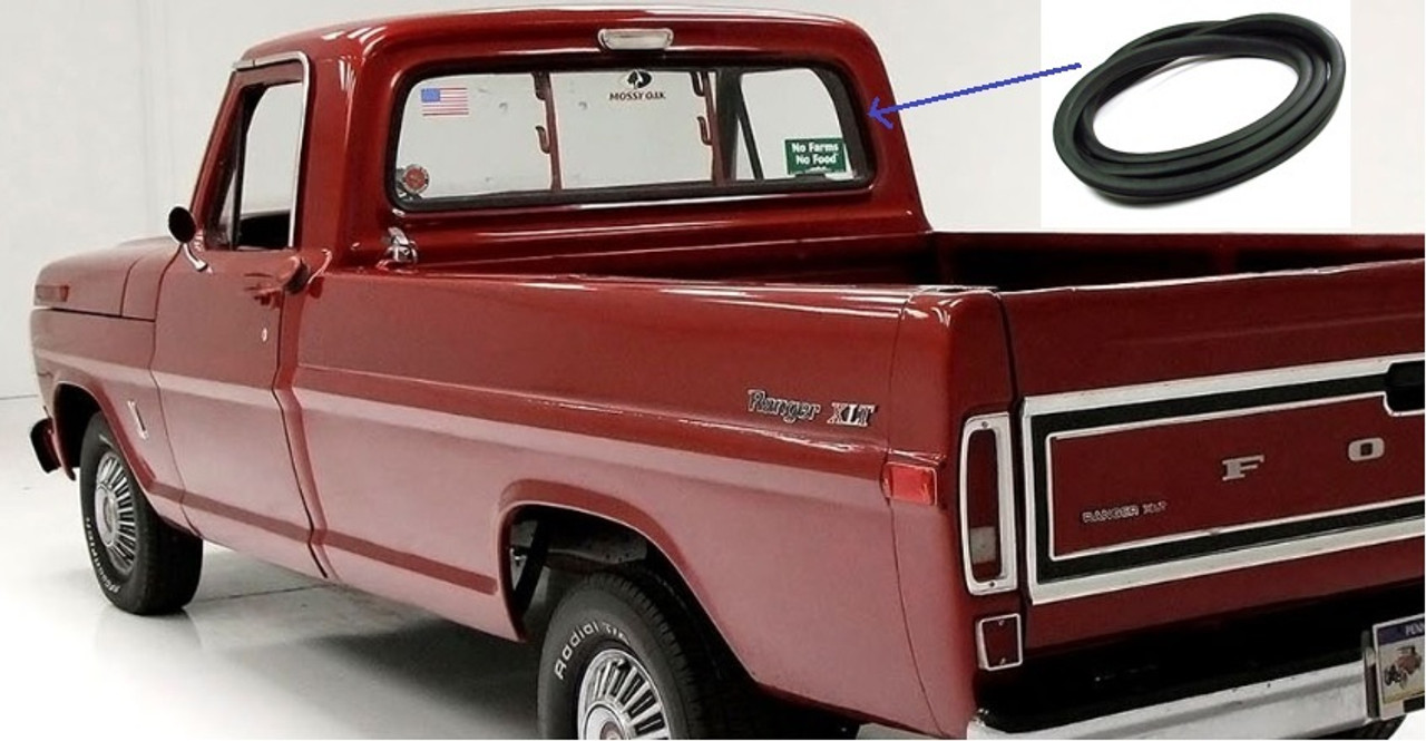 1967-72 Ford F Series Truck Back Glass Seal (w/ strip, does not Accept Trim) ea.