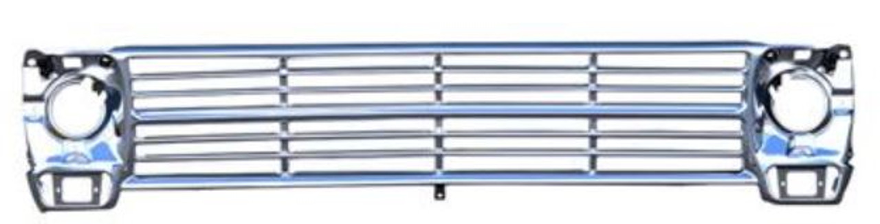 1968-69 Ford Pickup Polished Aluminum Complete Outer Grille Shell, Clear Coated
