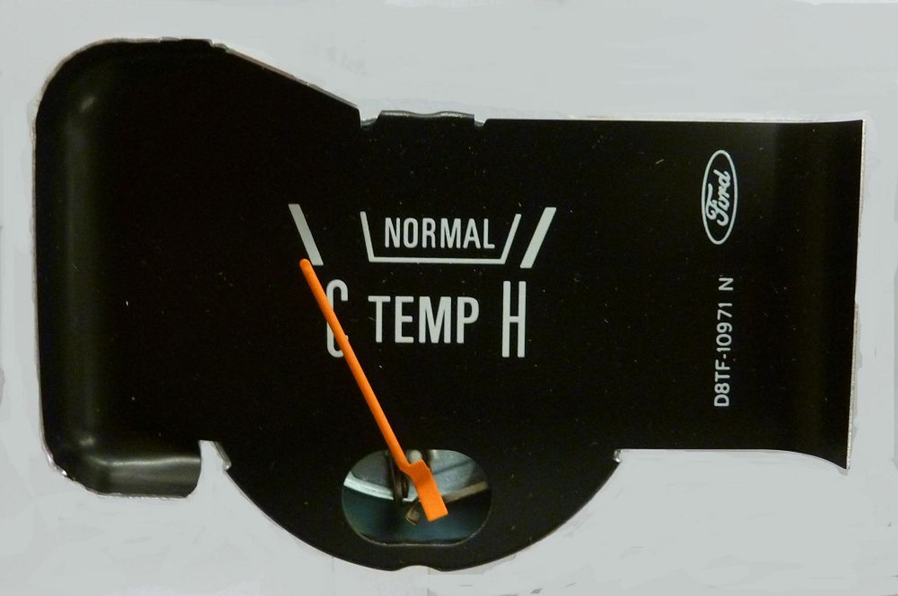 1977 Late-79 Ford Truck Temperature Gauge with Orange Needle, ea.