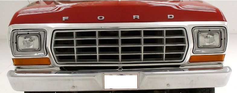 1978-79 Ford Truck Center Grille Insert (Chrome trim plated w