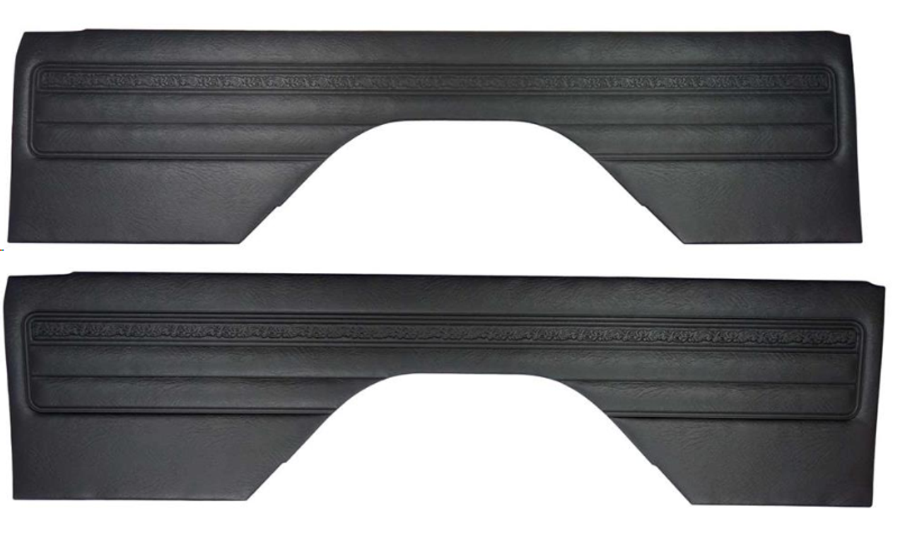 1969-70 Chevy Blazer Rear Interior Quarter Panels Black Pair