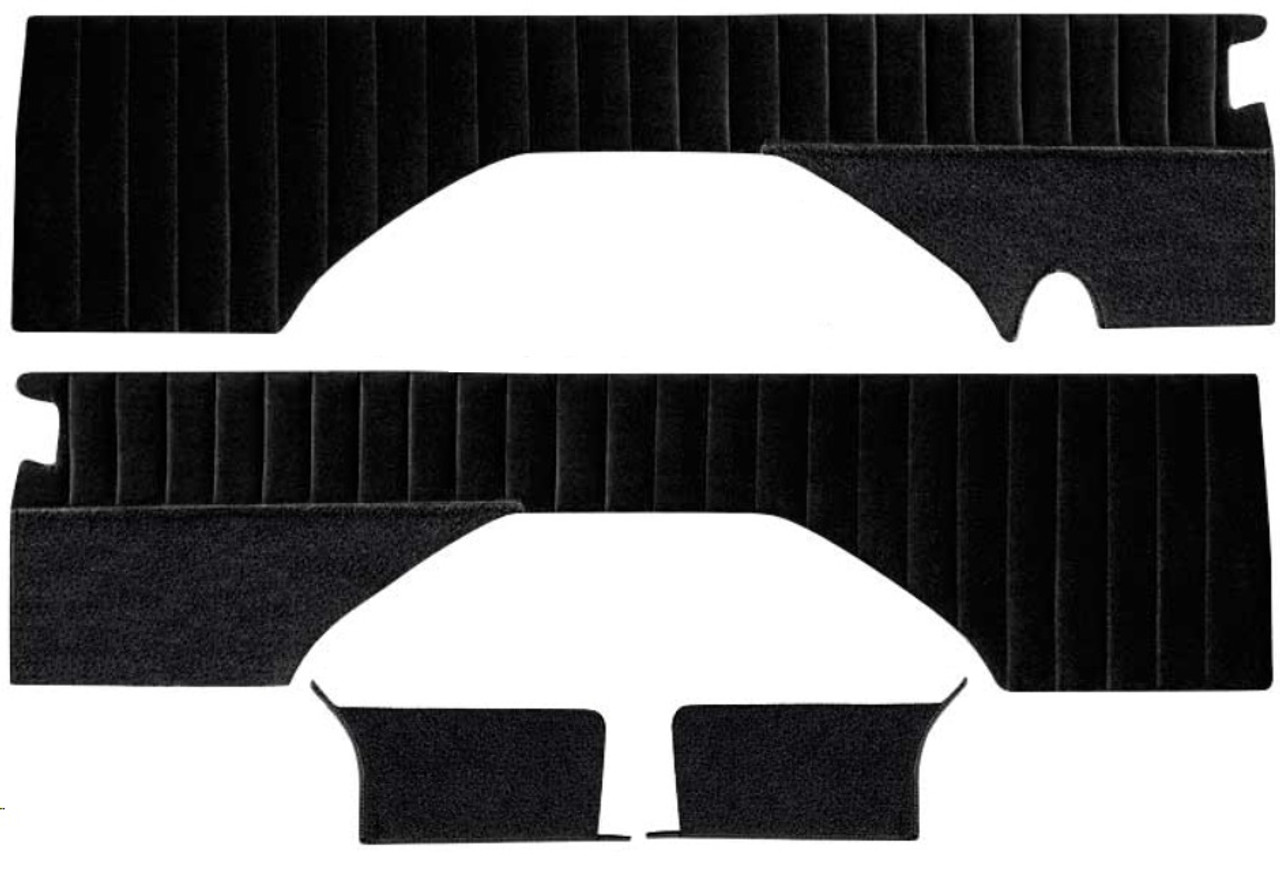 1976-91 Blazer & Jimmy Rear Quarter Interior Black Panel Set, Black