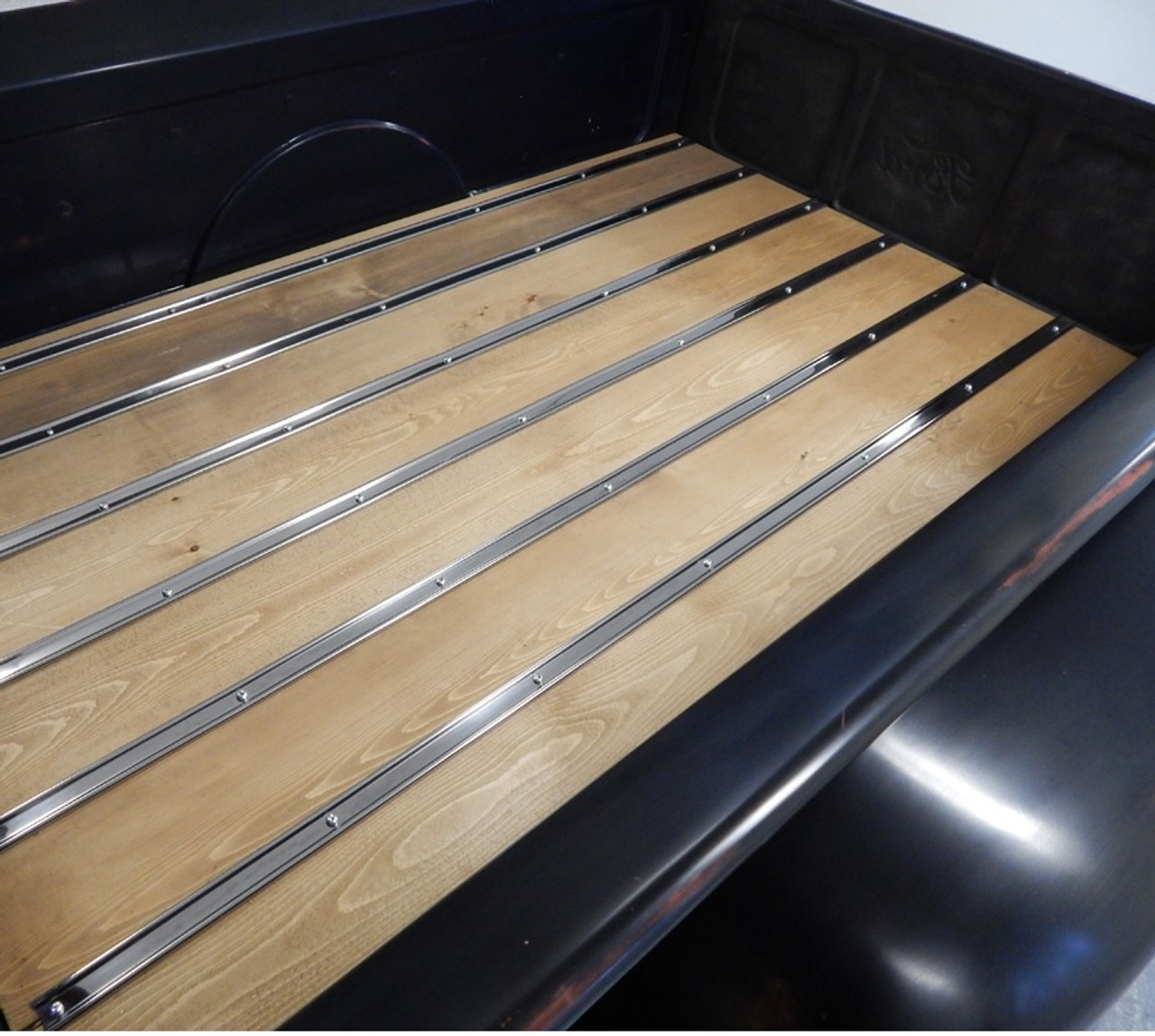 1948-52 Ford Truck Long Flareside Bed Strip, Polished Stainless Steel, ea.