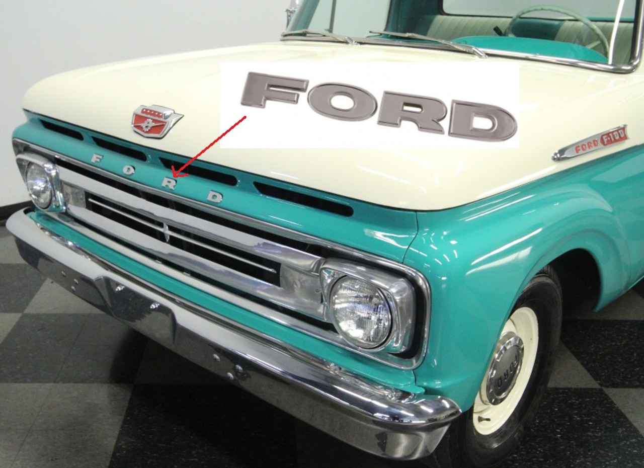 1962-64 Ford Pickup Letters above Grille "FORD" Set.