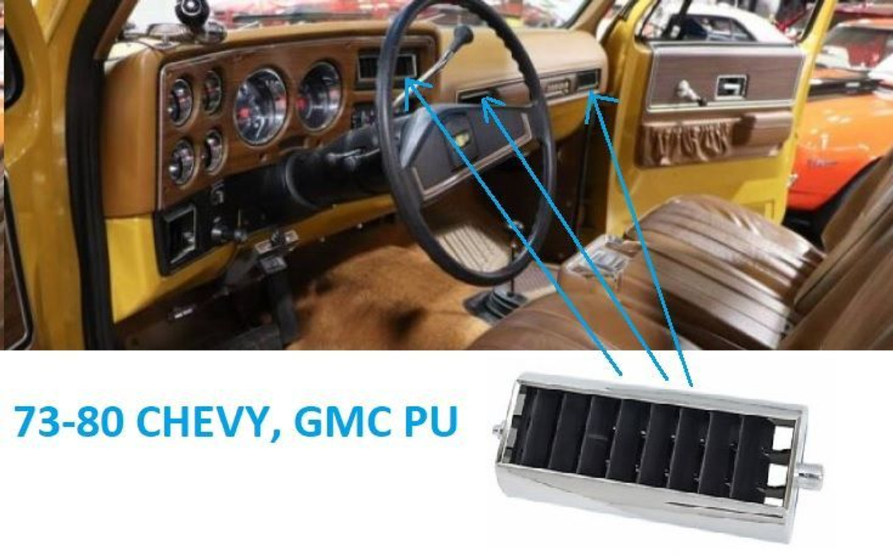 1973-87 Chevy/GMC Truck Dash Vent (Pos. 2 for 81-87  & Pos. 2, 3 & 4 On)