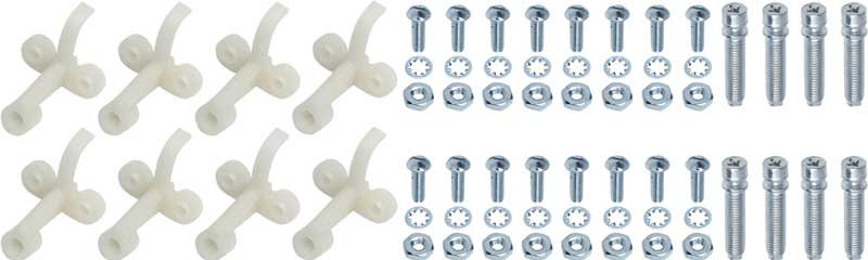 1958-61 Chevy/GMC Truck Headlamp Adjusting Kit (8 Mounts w/ Fastners, 8 Adjustment Screws)