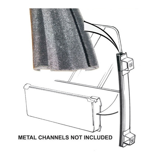 1978-79 Bronco Back Window Glass Lower Side Seal, ea. (42" piece to be cut in half)