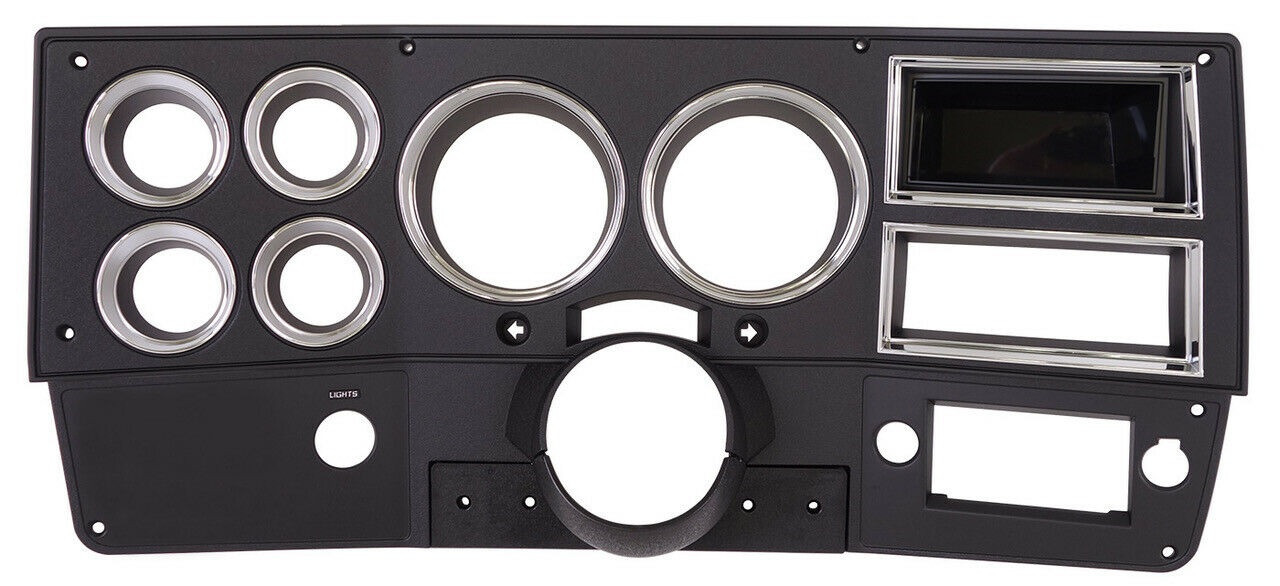 Black with Chrome Dash Bezel, without AC Fits 1984-87 Chevy, GMC PU