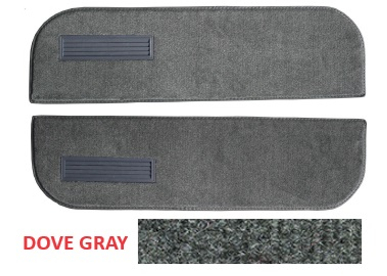 1975-87 Chevy Truck, 75-91 Blazer, Suburban Door Panel Carpets w/ Vents - Dove Gray