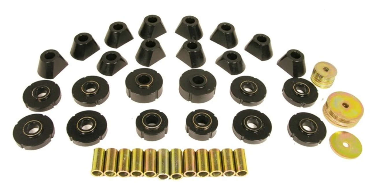 1969-72 Blazer 4x4 Cab & Body Mount Bushing & Hardware Kit Black 24 pc