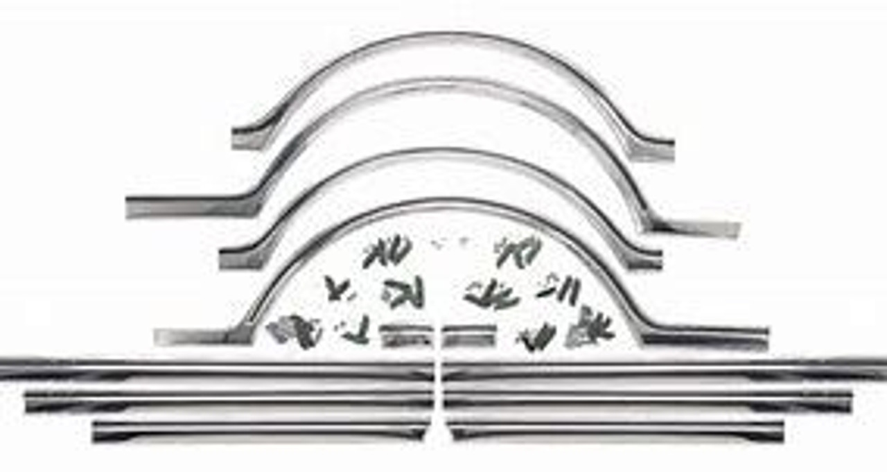 1967-68 Chevy, GMC Truck USA Made Lower Body Side Molding Kit. (Longbed, Fleetside)