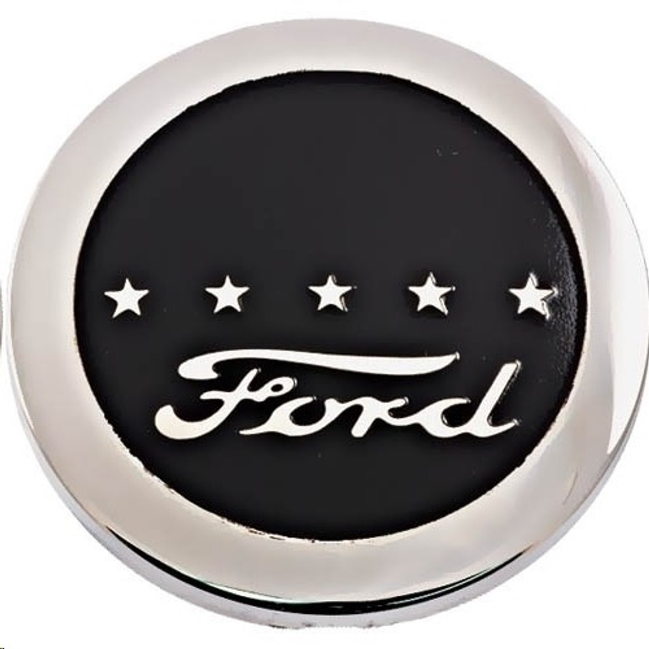 1954-56 Ford Truck Black Horn Button w/ 5 Stars, ea.