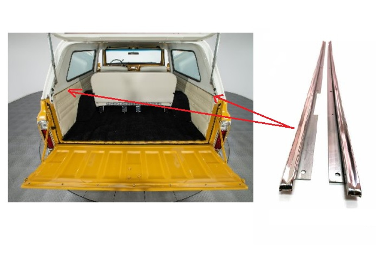 1969-72 Blazer, Jimmy Rear Interior Panel Upper Trim, pr.