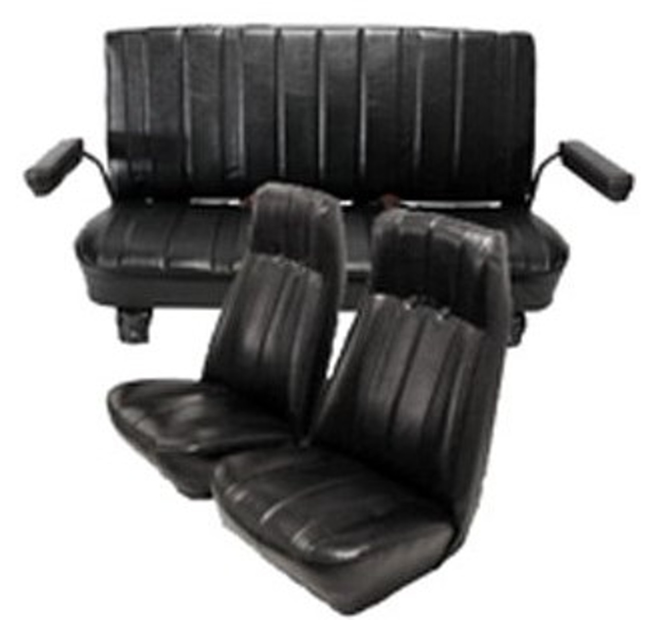 1973-87 Blazer, Jimmy Front High Back Buckets and Rear Bench Seat Cover Set.