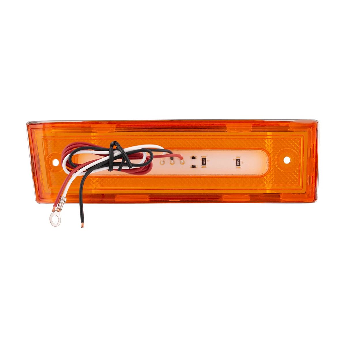 1981-87 Chevy / GMC Truck & 1981-91 Blazer / Suburban, 8 Amber LED Dual Function Side Marker With SS Trim - LH