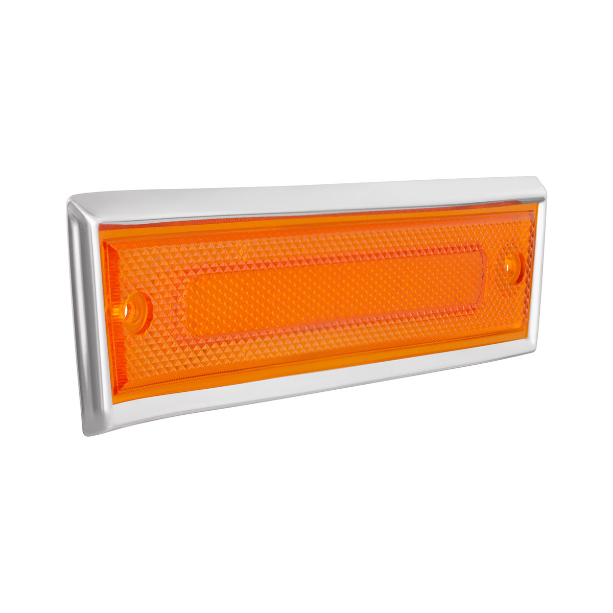 1981-87 Chevy / GMC Truck & 1981-91 Blazer / Suburban, 8 Amber LED Dual Function Side Marker With SS Trim - LH