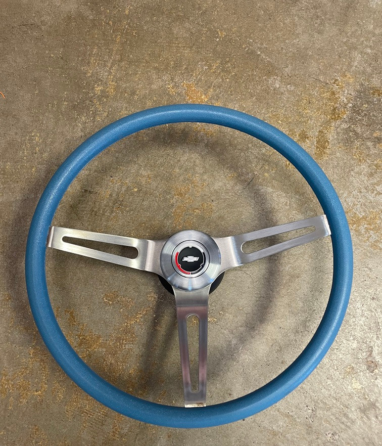 1955-87 Chevy/GMC All Models Blue Comfort Grip Steering Wheel
