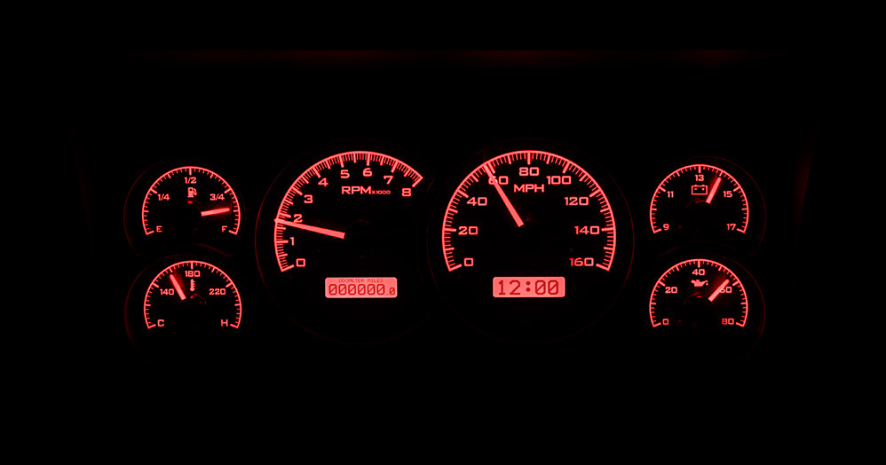 1988-94 Chevy / GMC Truck / SUV, Dakota Digital VHX Instruments - Black Face