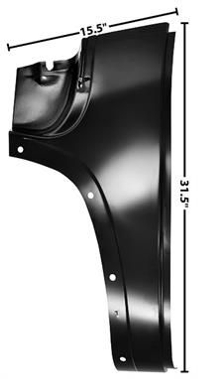 1947-55 Chevy/GMC Truck Front Cowl Panel Lower Section LH (17"Hx8"W), ea.