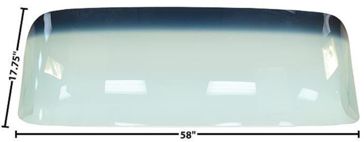 1955-59 Chevy/GMC Truck Tinted Windshield Glass, ea. PLEASE CALL STORE FOR SHIPPING QUOTE.