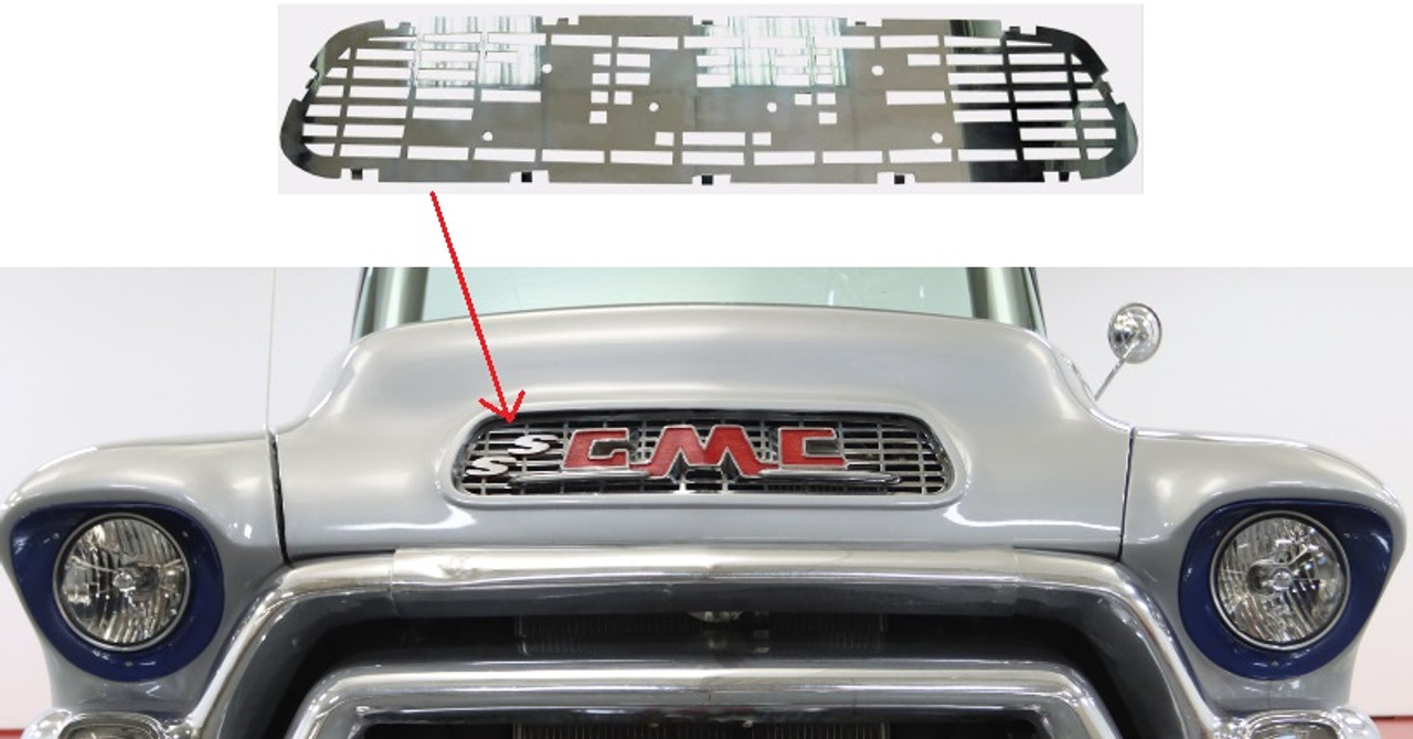 1955 GMC Truck Hood Grille Insert, ea.