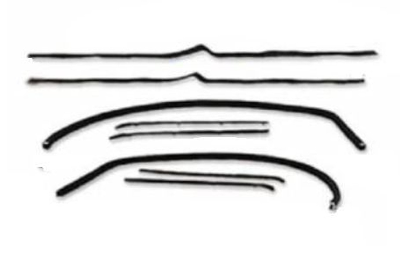 1955-59 Chevy/GMC Truck Felt Kit, Division Bars and Upper Channels (8 pcs)(Authentic Style)