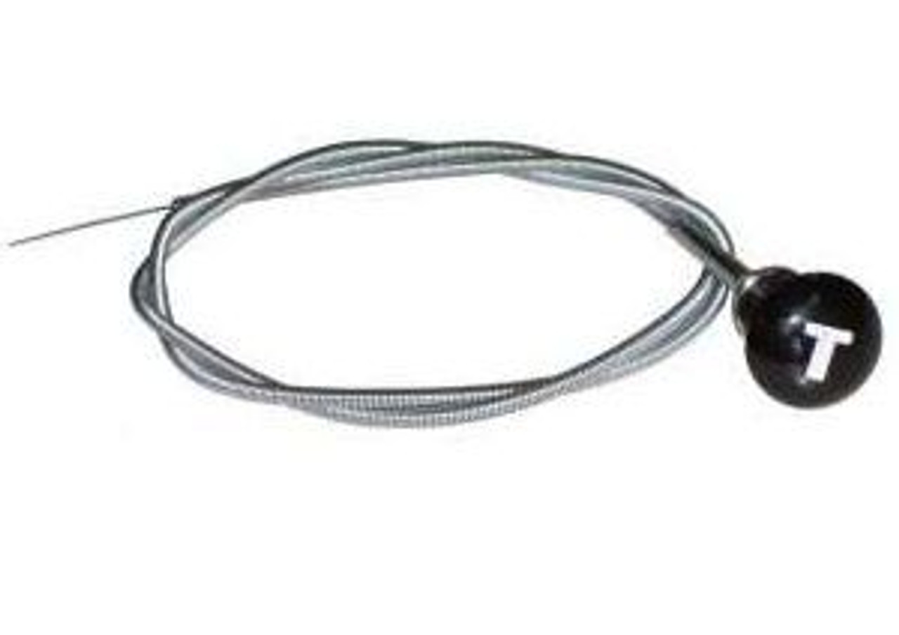 1955-59 Chevy Truck Throttle Cable with Black Knob, ea.